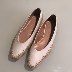 Zara white cork flat